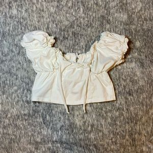Fashion Nova cropped tie front top